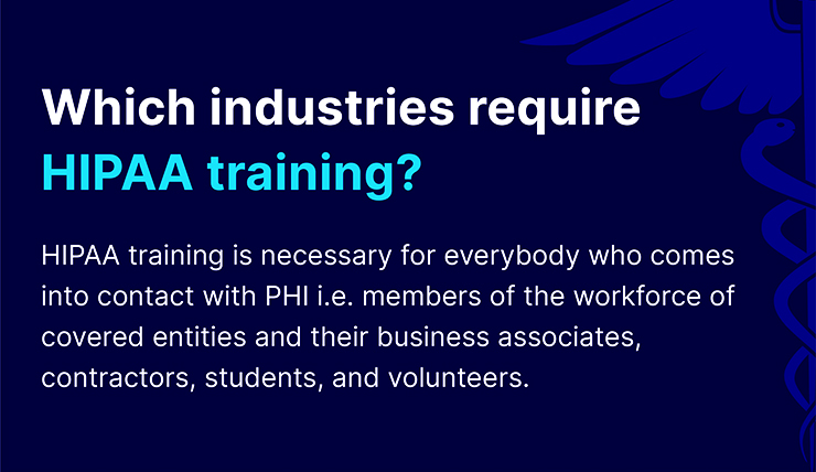 Which industries require HIPAA training?